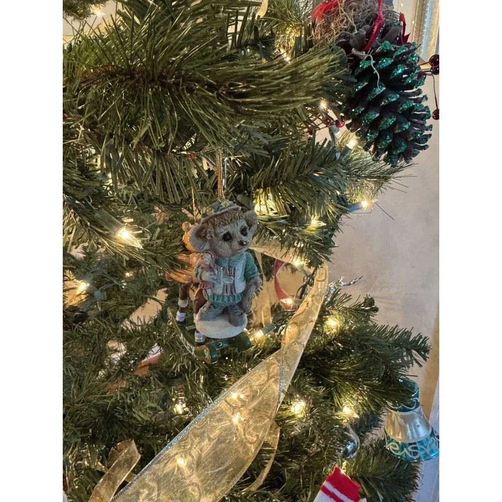 VINTAGE UNITED DESIGN ITTY BITTY CHRISTMAS ORNAMENTS 1986 MOUSE